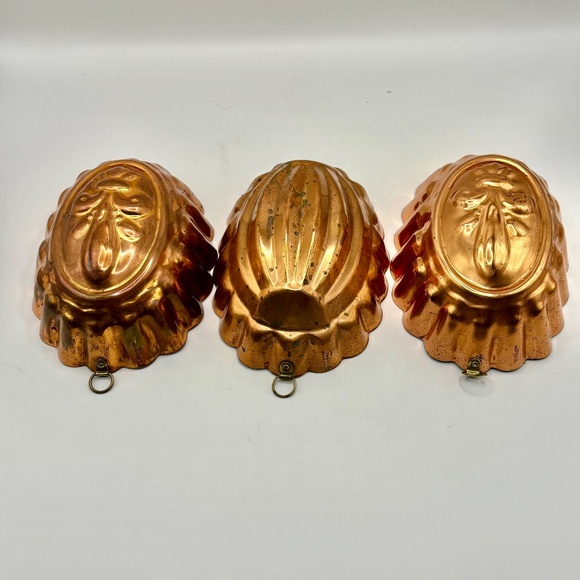 3 Vintage Copper Molds-Made in Portugal - Picture 12 of 12